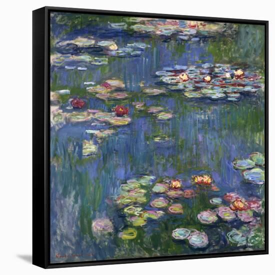 Water Lilies, 1916-Claude Monet-Framed Stretched Canvas