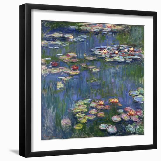 Water Lilies, 1916-Claude Monet-Framed Premium Giclee Print