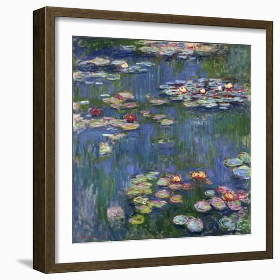 Water Lilies, 1916-Claude Monet-Framed Giclee Print