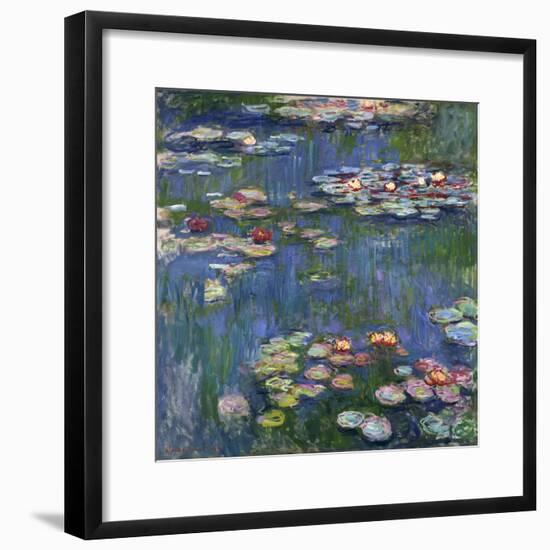 Water Lilies, 1916-Claude Monet-Framed Giclee Print