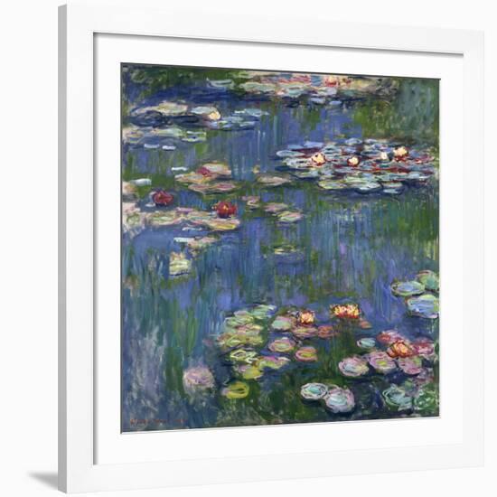 Water Lilies, 1916-Claude Monet-Framed Giclee Print