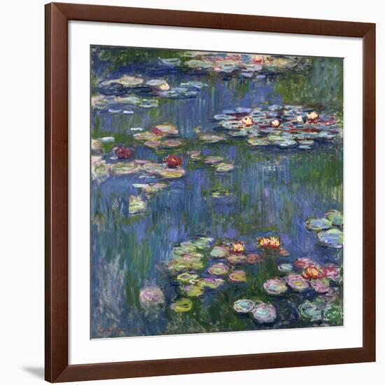 Water Lilies, 1916-Claude Monet-Framed Giclee Print