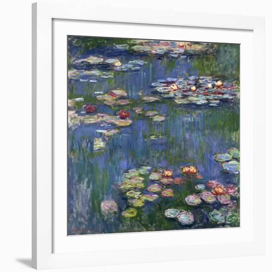 Water Lilies, 1916-Claude Monet-Framed Giclee Print