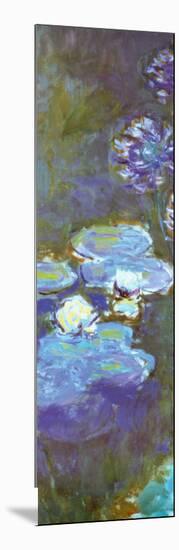 Water Lilies and Agapanthus (detail)-Claude Monet-Mounted Art Print