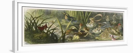 Water-Lilies and Water Fairies-Richard Doyle-Framed Premium Giclee Print