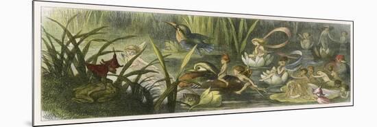 Water-Lilies and Water Fairies-Richard Doyle-Mounted Premium Giclee Print