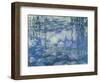 Water Lilies and Willow Branches-Claude Monet-Framed Art Print