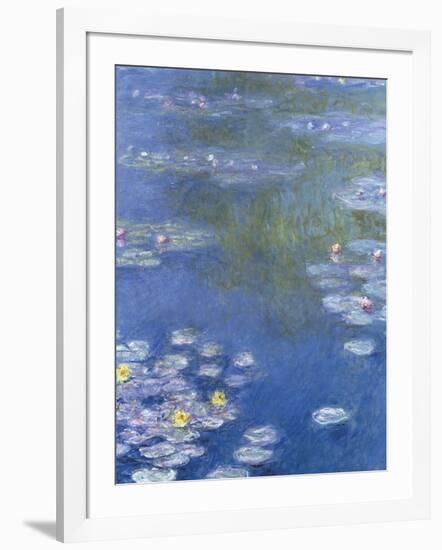 Water Lilies at Giverny - Focus-Monet Claude-Framed Giclee Print