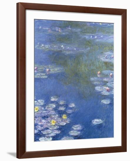 Water Lilies at Giverny - Focus-Monet Claude-Framed Giclee Print