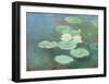 Water Lilies by Nightfall-Claude Monet-Framed Art Print