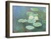 Water Lilies by Nightfall-Claude Monet-Framed Art Print