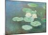 Water Lilies by Nightfall-Claude Monet-Mounted Art Print