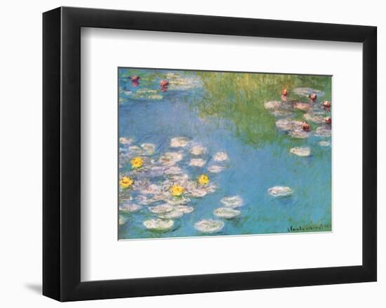 Water Lilies, c.1908 (detail)-Claude Monet-Framed Art Print