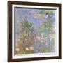 Water-Lilies, Cluster of Grass, 1914-17 (Oil on Canvas)-Claude Monet-Framed Giclee Print