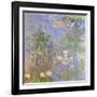 Water-Lilies, Cluster of Grass, 1914-17 (Oil on Canvas)-Claude Monet-Framed Giclee Print