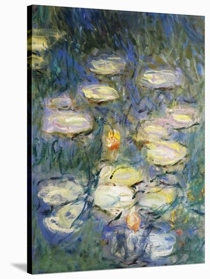 Water Lilies, Detail, 1840-1927-Claude Monet-Stretched Canvas
