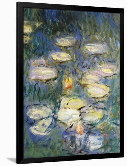 Water Lilies, Detail, 1840-1927-Claude Monet-Framed Giclee Print