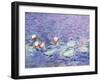 Water Lilies, Detail, 1840-1928-Claude Monet-Framed Giclee Print