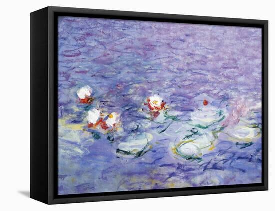 Water Lilies, Detail, 1840-1928-Claude Monet-Framed Stretched Canvas