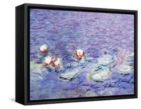 Water Lilies, Detail, 1840-1928-Claude Monet-Framed Stretched Canvas