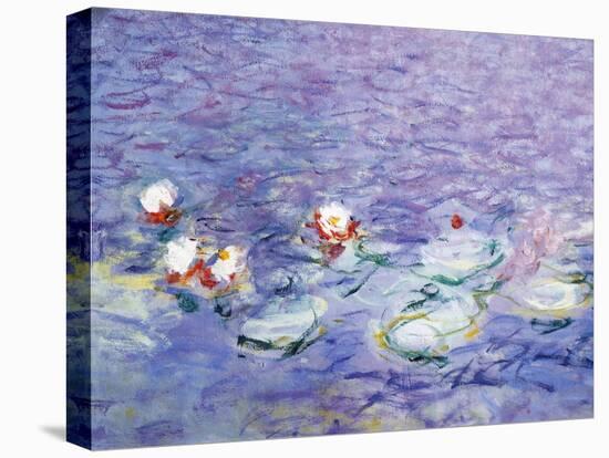 Water Lilies, Detail, 1840-1928-Claude Monet-Stretched Canvas