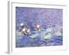 Water Lilies, Detail, 1840-1928-Claude Monet-Framed Giclee Print