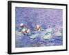 Water Lilies, Detail, 1840-1928-Claude Monet-Framed Giclee Print