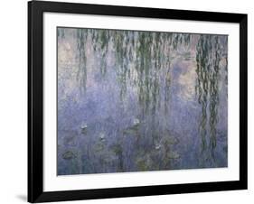 Water Lilies, Detail, 1840-1930-Claude Monet-Framed Giclee Print