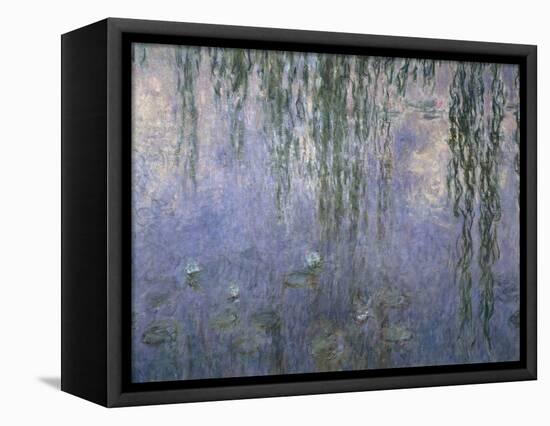 Water Lilies, Detail, 1840-1930-Claude Monet-Framed Stretched Canvas