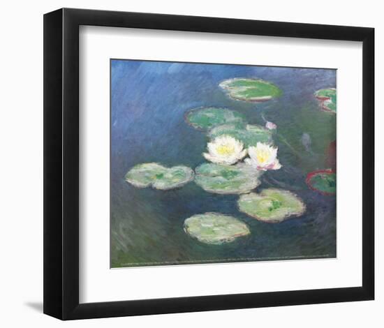 Water Lilies, Effects at the Evening-Claude Monet-Framed Art Print