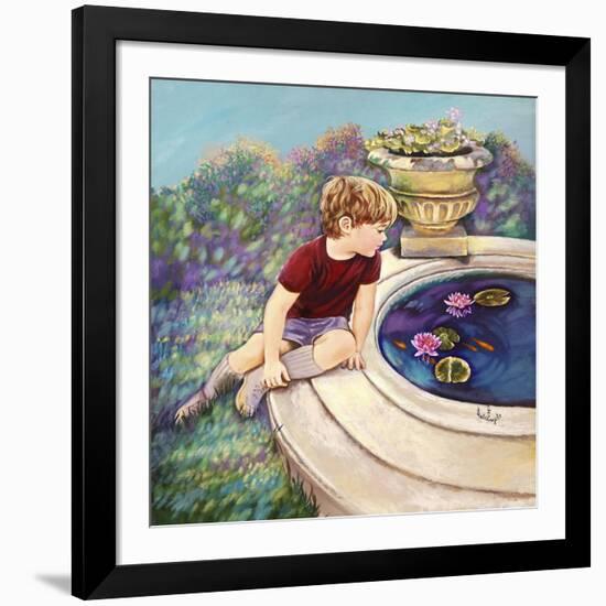 Water Lilies - Garden Gates-Judy Mastrangelo-Framed Giclee Print