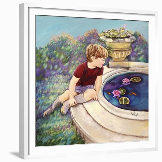 Water Lilies - Garden Gates-Judy Mastrangelo-Framed Giclee Print