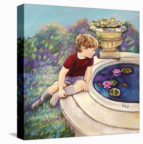 Water Lilies - Garden Gates-Judy Mastrangelo-Stretched Canvas