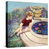 Water Lilies - Garden Gates-Judy Mastrangelo-Stretched Canvas