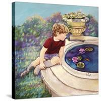 Water Lilies - Garden Gates-Judy Mastrangelo-Stretched Canvas