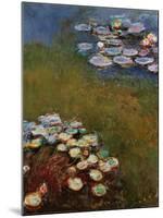 Water Lilies, Harmony in Blue-Claude Monet-Mounted Art Print