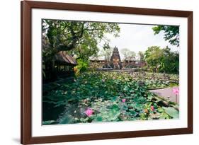 Water Lilies in a Pond at the Pura Taman Saraswati Temple, Ubud, Bali, Indonesia-null-Framed Photographic Print