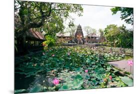 Water Lilies in a Pond at the Pura Taman Saraswati Temple, Ubud, Bali, Indonesia-null-Mounted Photographic Print