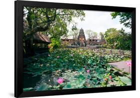 Water Lilies in a Pond at the Pura Taman Saraswati Temple, Ubud, Bali, Indonesia-null-Framed Photographic Print