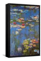 Water Lilies No. 3-Claude Monet-Framed Stretched Canvas