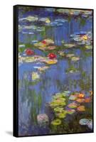 Water Lilies No. 3-Claude Monet-Framed Stretched Canvas