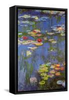 Water Lilies No. 3-Claude Monet-Framed Stretched Canvas