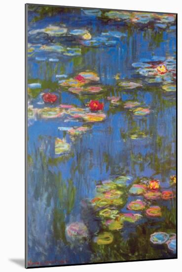 Water Lilies No. 3-Claude Monet-Mounted Art Print