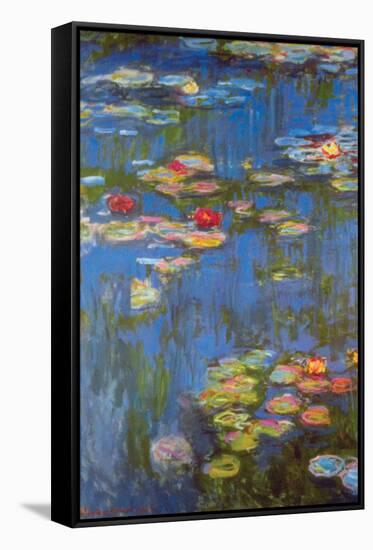 Water Lilies No. 3-Claude Monet-Framed Stretched Canvas