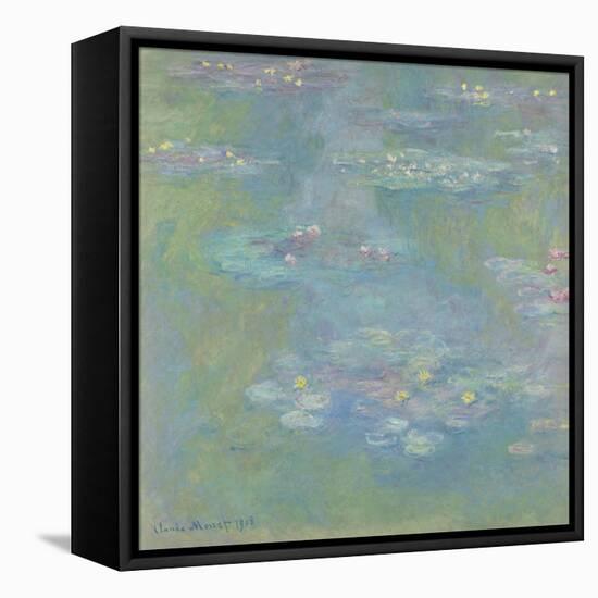 Water Lilies; Nympheas, 1908 (Oil on Canvas)-Claude Monet-Framed Stretched Canvas