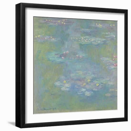 Water Lilies; Nympheas, 1908 (Oil on Canvas)-Claude Monet-Framed Giclee Print