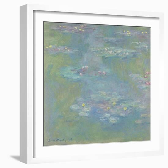 Water Lilies; Nympheas, 1908 (Oil on Canvas)-Claude Monet-Framed Giclee Print