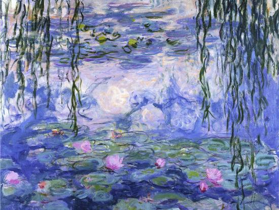 Water Lilies (Nymphéas), c.1916-Claude Monet-Framed Art Print