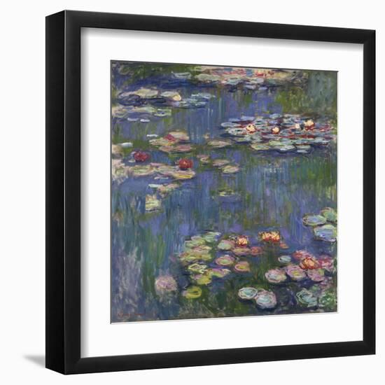 Water Lilies (Nymphéas), c.1916-Claude Monet-Framed Art Print