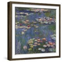 Water Lilies (Nymphéas), c.1916-Claude Monet-Framed Premium Giclee Print